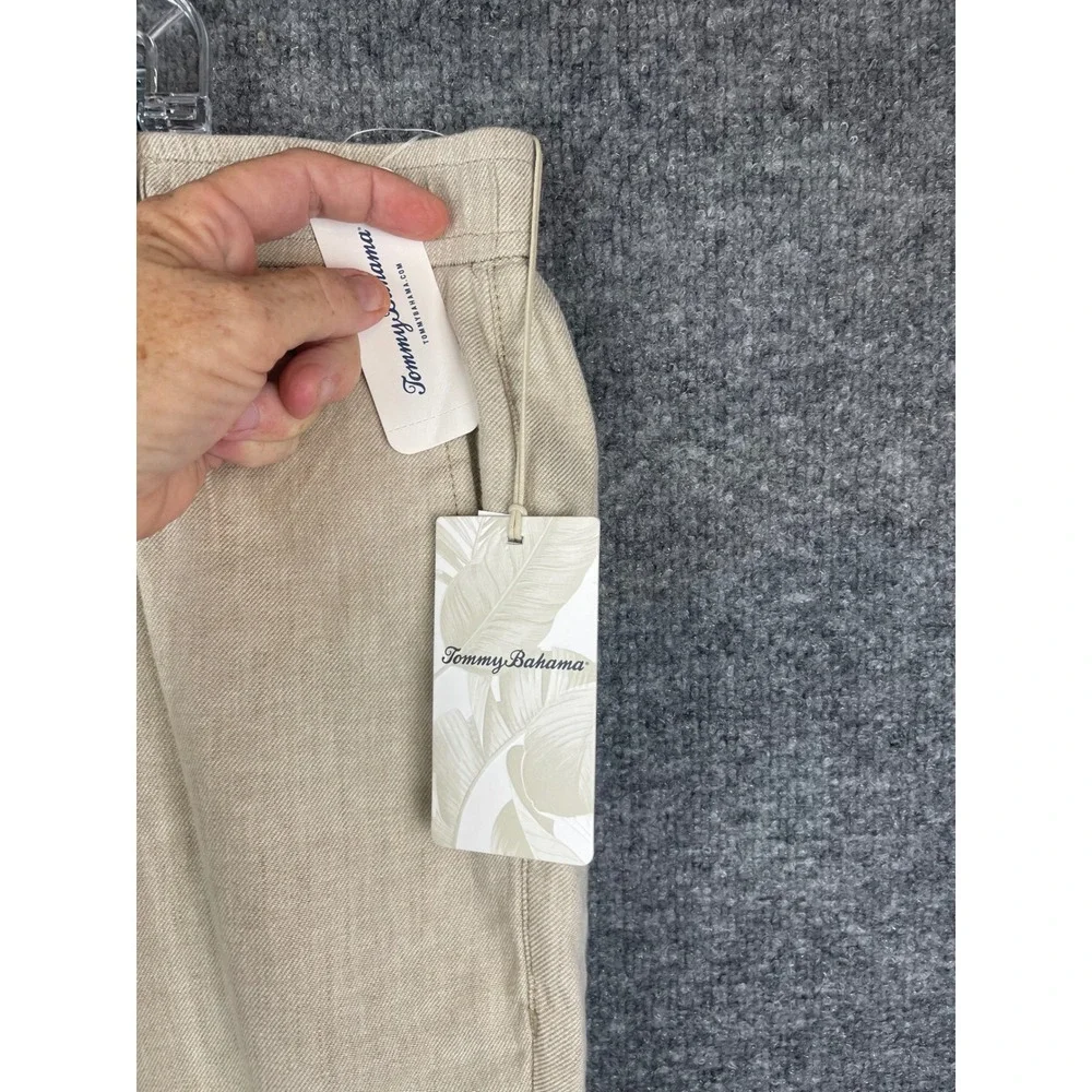 Tommy Bahama Linen Pull on Pant Men's 2XLT Stone Khaki New Beach Coast